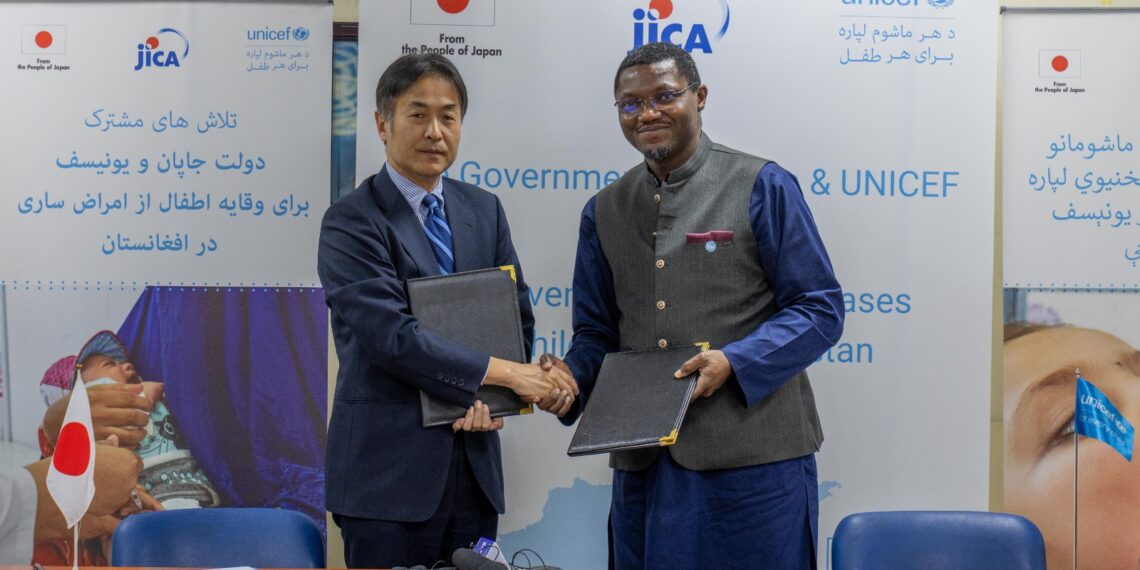 جاپان افغانستان کې د یونېسف واکسین پروګرام سره د ۶.۹ میلیونه ډالرو په ارزښت د مرستې هوکړه لاسلیک کړه