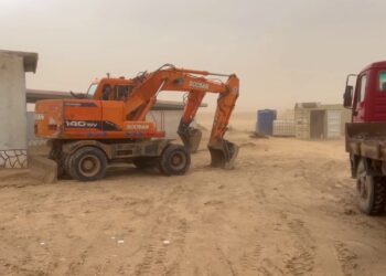 د اندخوی ولسوالۍ مالګې کان ته غځېدلي سړک جوړولو کار پيل شو