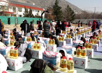 د ترکیې سرې میاشتې له بېوزله افغانانو سره د خوراکي توکو مرسته وکړه