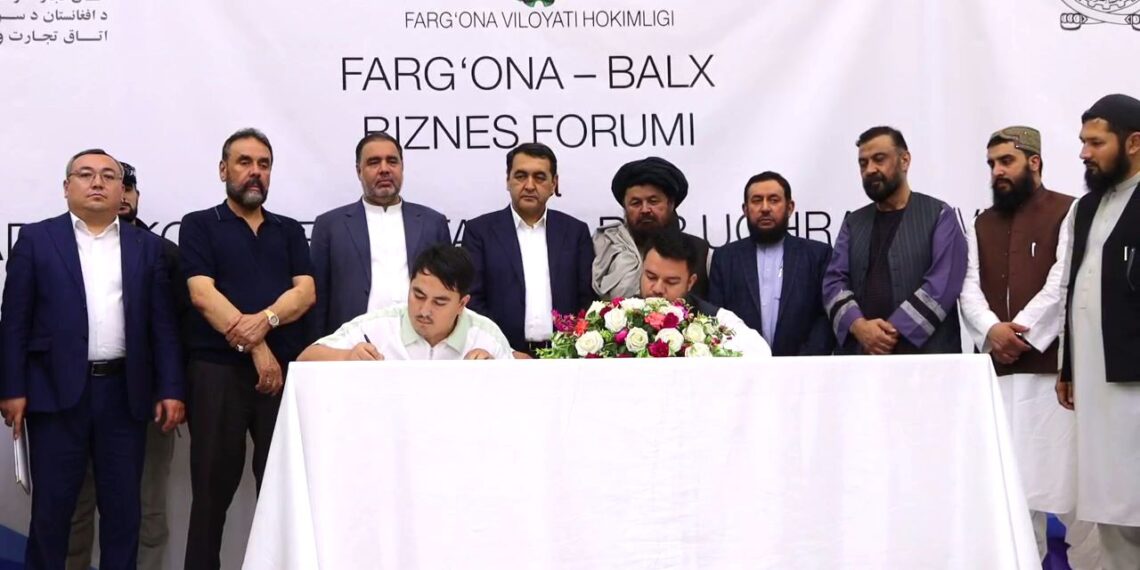 بلخ کې له اوزبېک سوداګرو سره د ۱۰۰ میلیون ډالرو په ارزښت هوکړې لاسلیک شوې